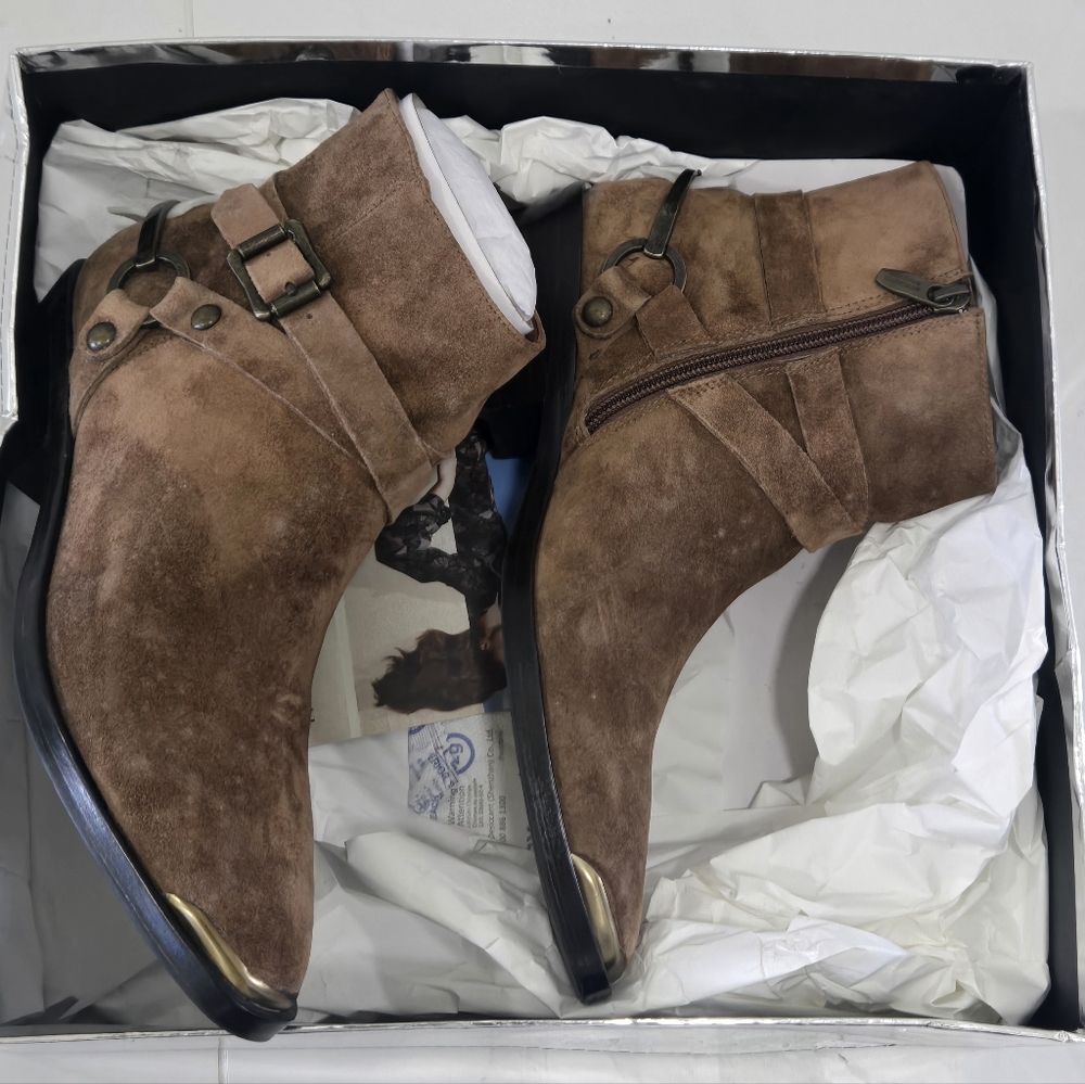 Sigerson Morrison Womens Jade Rovere Natural Ankle Boots EUR 38 (2019456) - Picture 8 of 13